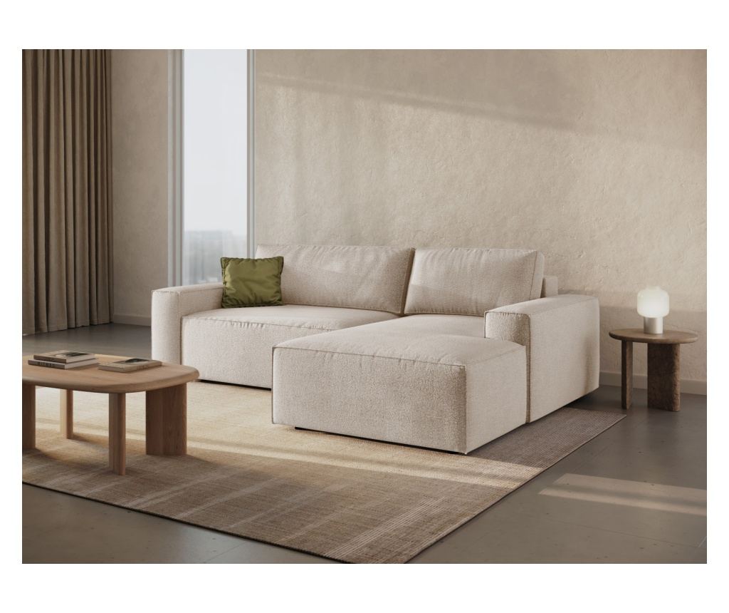 Sarokülőgarnitúra Micadoni Home 539418, Jodie, bézs, 86x151x246 cm - 2
