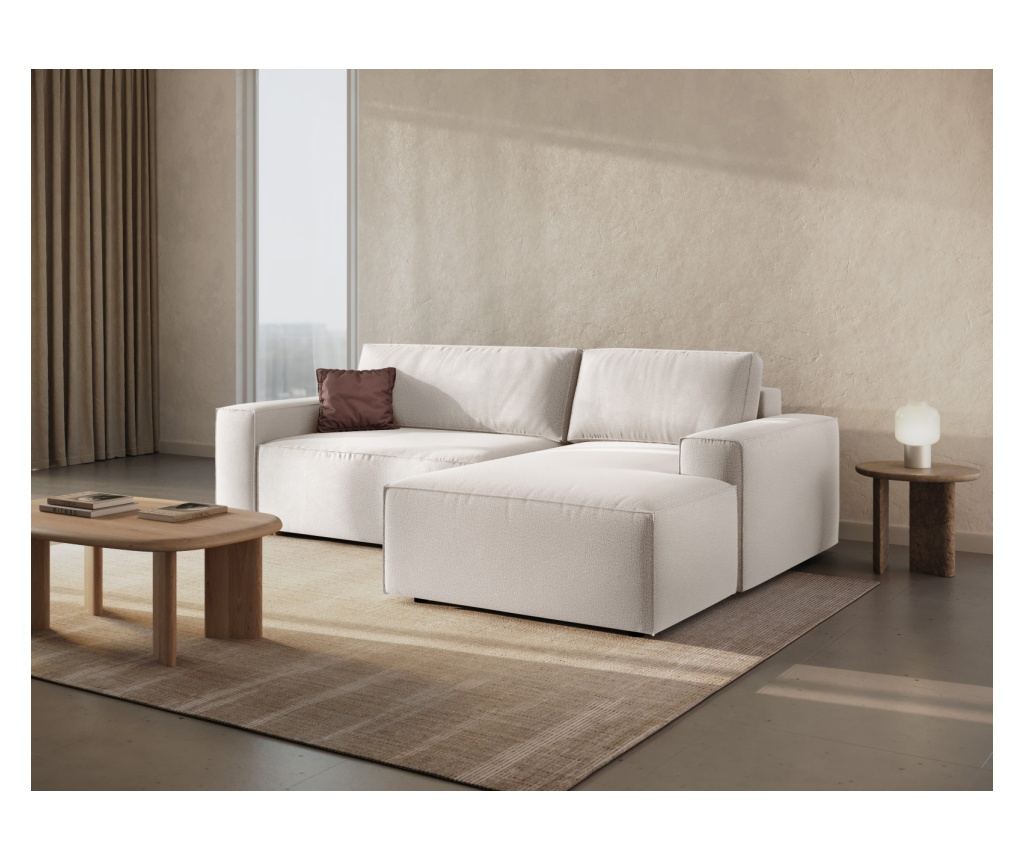 Micadoni Home Jodie világos bézs színű ágyazható sarokgarnitúra - 3
