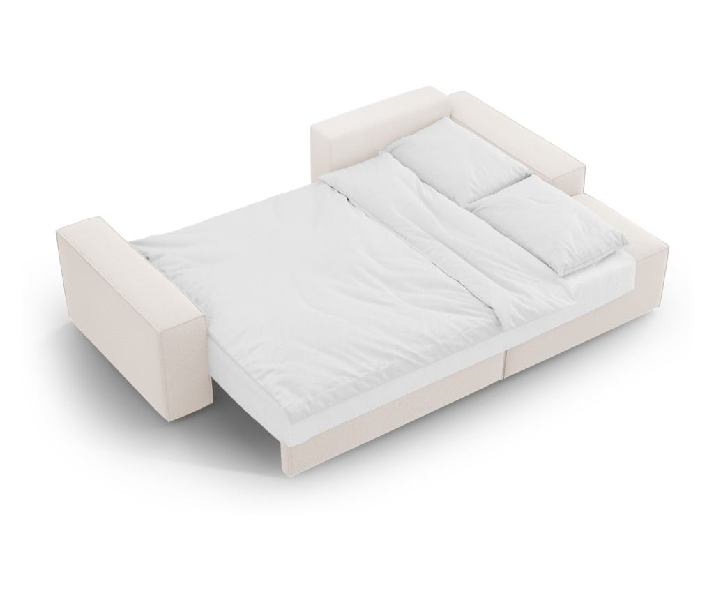 Micadoni Home Jodie világos bézs színű ágyazható sarokgarnitúra - 11