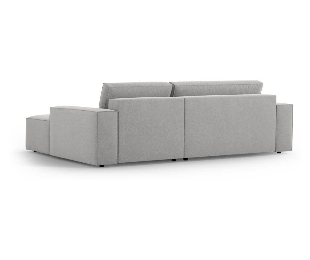 Sarokkanapéágy Micadoni Home 539418, Jodie, világosszürke, 86x151x246 cm - 4