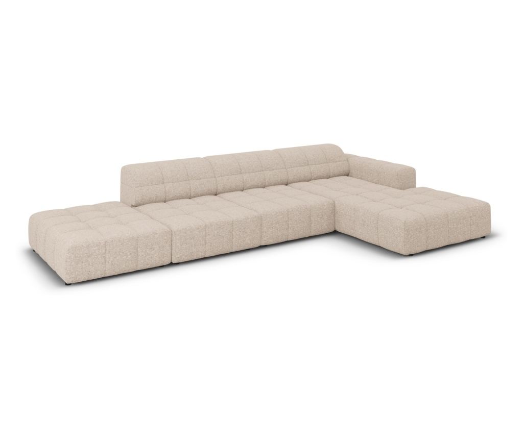 Sarokkanapé Micadoni Home 531111, Jennifer, bézs, 70x166x341 cm - 3
