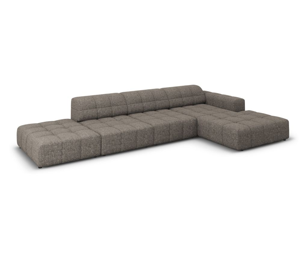 Sarokkanapé Micadoni Home 531111, Jennifer, Szürke, 70x166x341 cm - 3