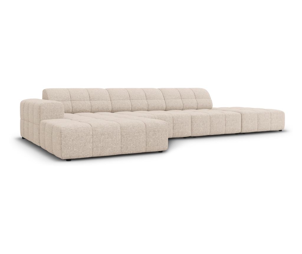 Sarokkanapé Micadoni Home 531111, Jennifer, Bézs, 70x166x341 cm - 3