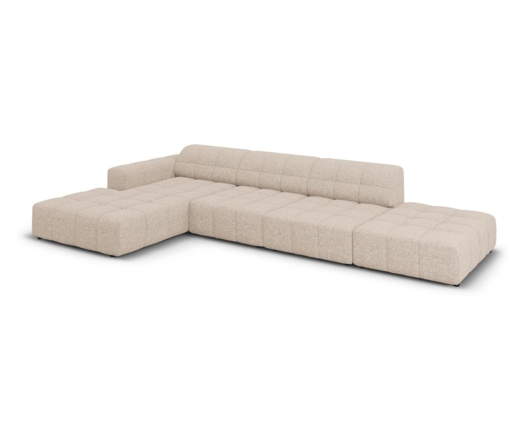Sarokkanapé Micadoni Home 531111, Jennifer, Bézs, 70x166x341 cm - 5