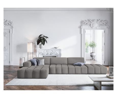 Kotni kavč CXL by Christian Lacroix 858112, Luc, svetlo siva, 70x166x341 cm