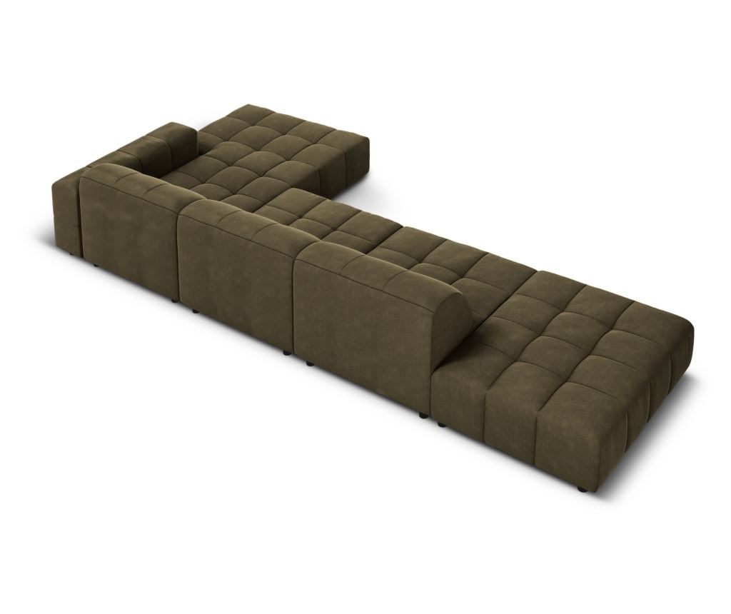 Sarokülőgarnitúra Micadoni Home 531111, Jennifer, Zöld, 70x166x341 cm - 4