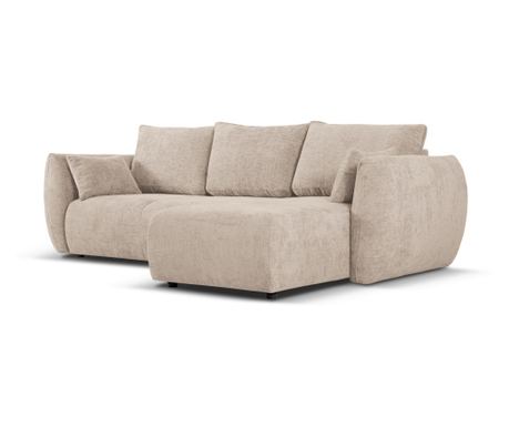 Kotni kavč z ležiščem Cosmopolitan Design 628984, Matera, bež
