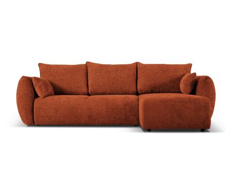 Rohová rozkládací pohovka Cosmopolitan Design 628984, Matera, terakota