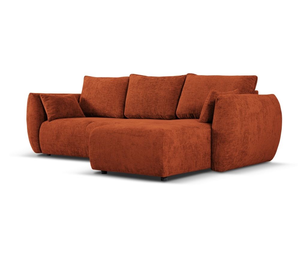 Canapea extensibilă de colț Cosmopolitan Design 628984, Matera, teracotă - 5