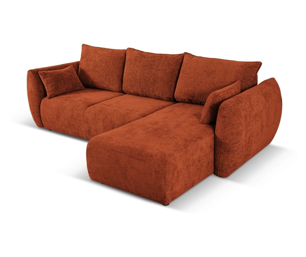 Canapea extensibilă de colț Cosmopolitan Design 628984, Matera, teracotă - 7