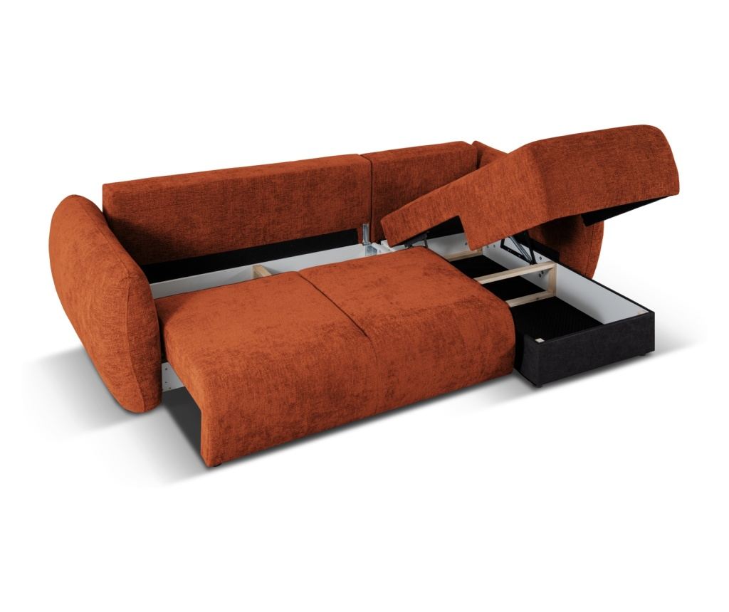 Canapea extensibilă de colț Cosmopolitan Design 628984, Matera, teracotă - 9