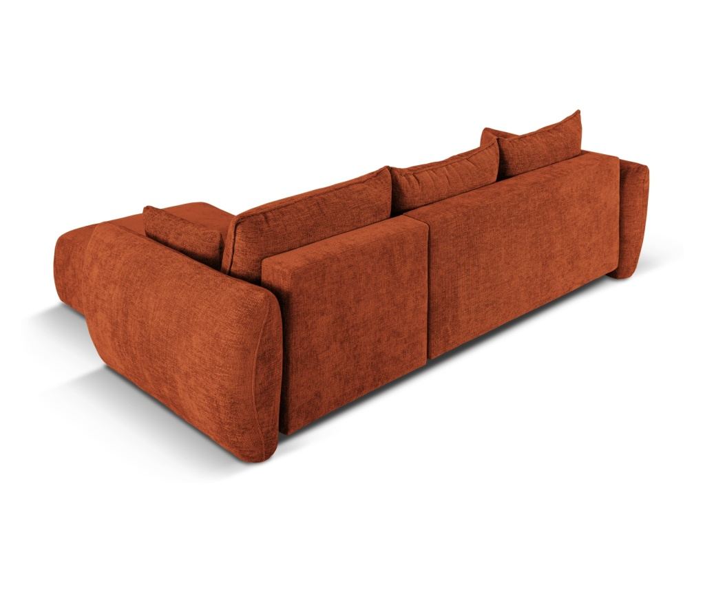 Canapea extensibilă de colț Cosmopolitan Design 628984, Matera, teracotă - 13