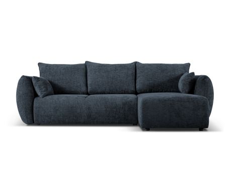 Γωνιακός καναπές-κρεβάτι Cosmopolitan Design 628984, Matera, βασιλικό μπλε