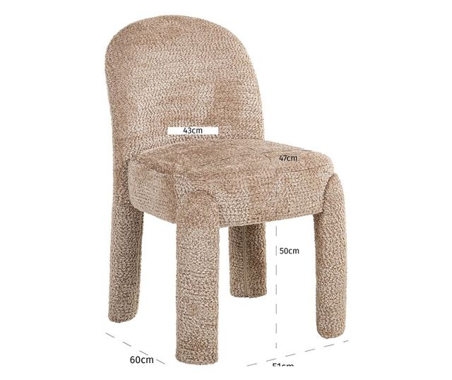 Set 2 scaune Brandi, Richmond Interiors, bej deschis