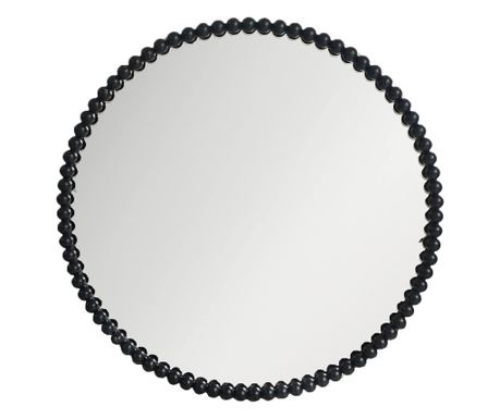 Огледало Laureen, Richmond Interiors, Черно, Желязо, Огледало, MDF 80x3.5x80