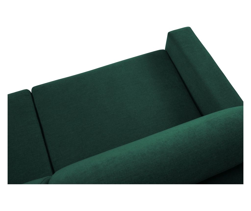 Sarokülőgarnitúra ágyfunkcióval Windsor & Co 860410, Portia, sötétzöld - 7