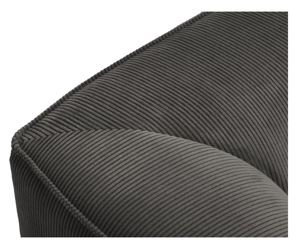 Moduláris sarokgarnitúra Windsor & Co 860638, Sao, Sütétszürke, 69x180x273 cm - 3