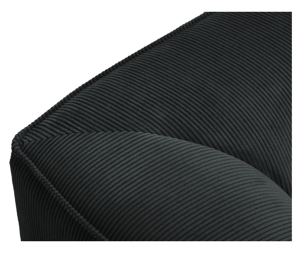 Moduláris sarokkanapé Windsor & Co 860638, Sao, fekete, 69x180x273 cm - 3