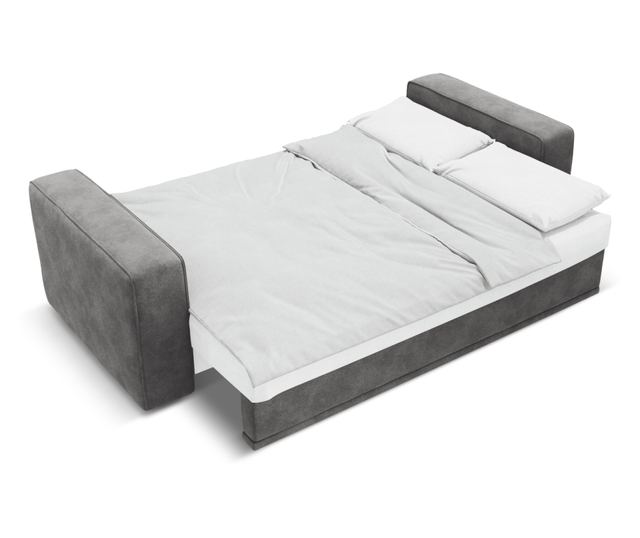 Mazzini Ribes Szara Sofa Narożna z Funkcją Spania