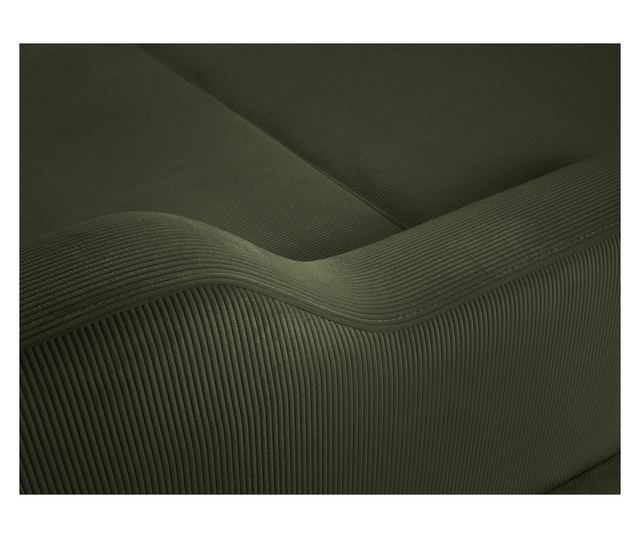 Mazzini Rose Ciemnozielona Narożna Sofa z Funkcją Spania