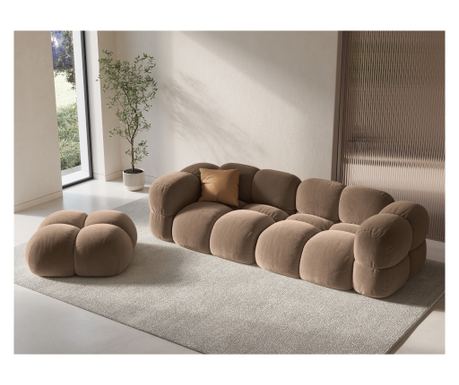 Tabure Cosmopolitan Design 623410, Loretto, tamno bež, 40x90x90 cm