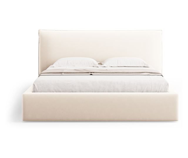 Łóżko Micadoni Home Kaelle, Jasnobeżowe