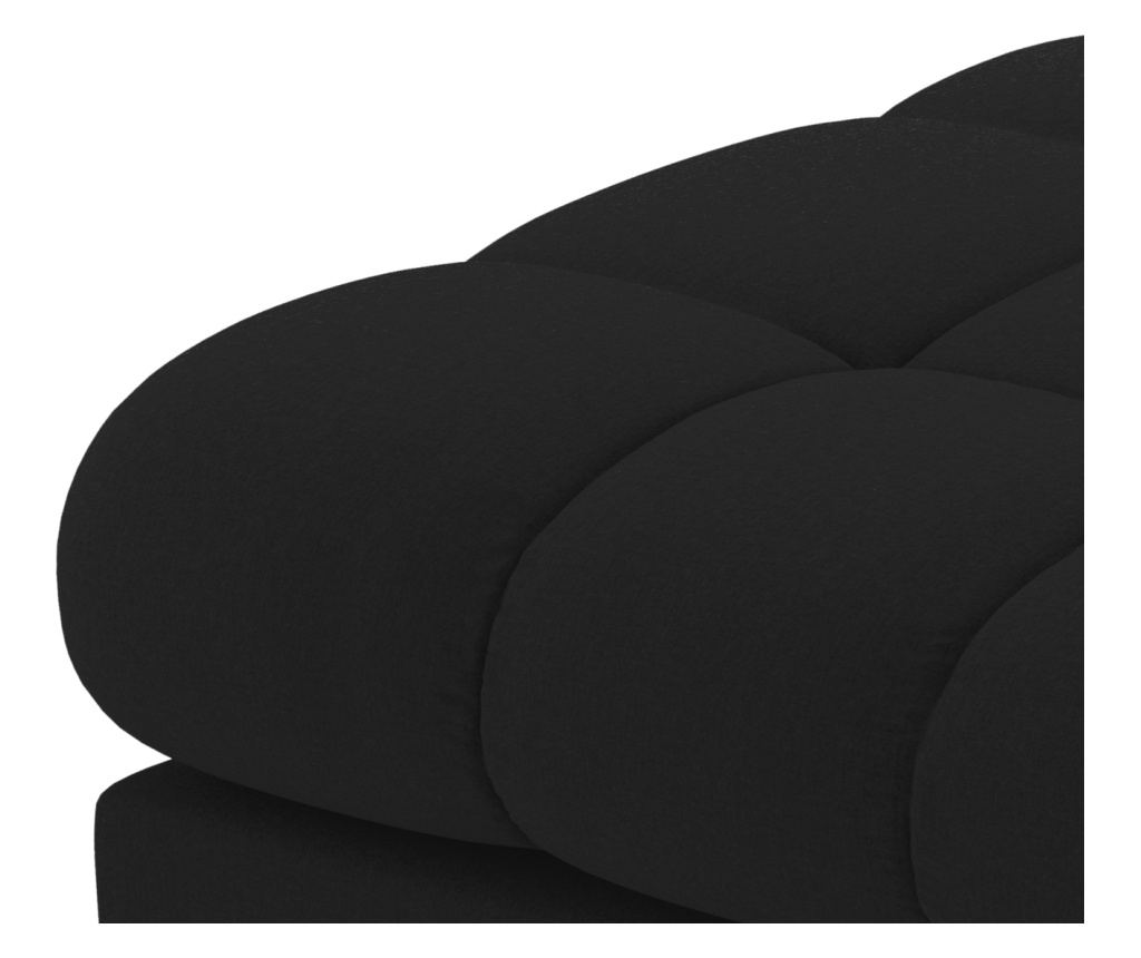 U-shaped Sofa Cosmopolitan Design 621777, Bali, Μαύρο, 75x185x383 εκ. - 5