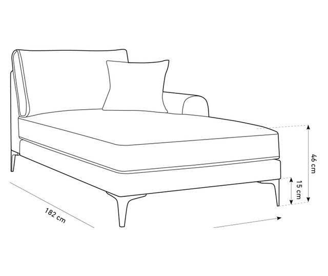 Mazzini Madara Light Beige Chaise Lounge