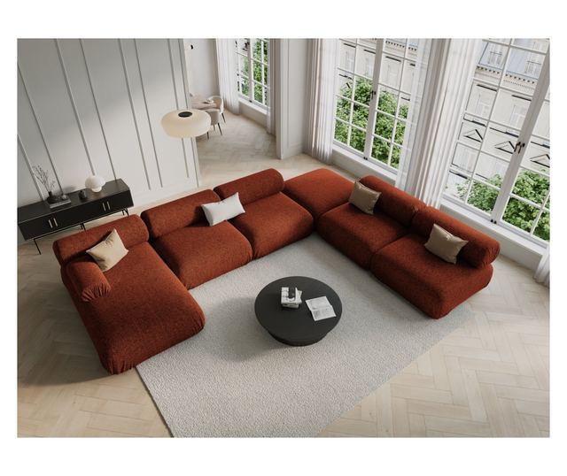 Модулен ъглов диван Windsor & Co, Kepler, Теракота