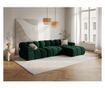 Модулен ъглов диван Milo Casa, Tropea, тъмнозелен