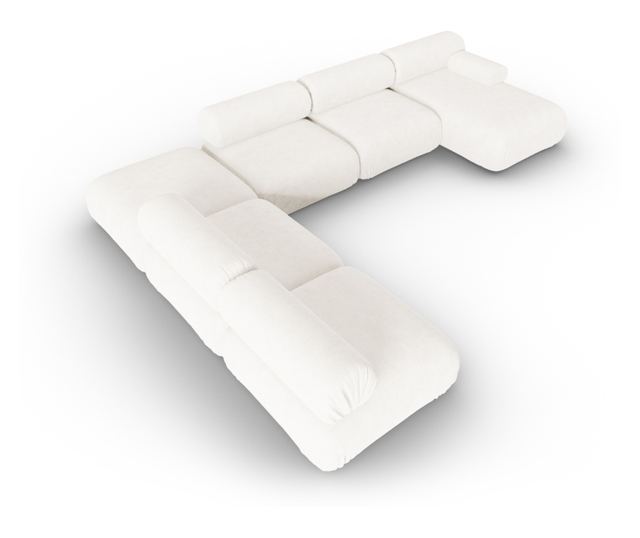 Ъглов модулен диван Windsor & Co Kepler, цвят слонова кост