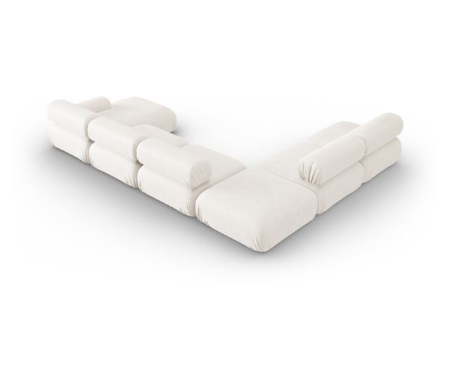 Ъглов модулен диван Windsor & Co Kepler, цвят слонова кост