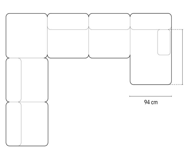 Windsor & Co Kepler Модулен ъглов диван, Тъмно бежов
