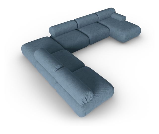 Модулен ъглов диван Windsor & Co Kepler, тъмносин