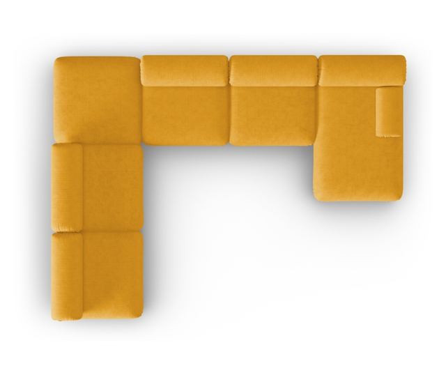 Ъглов модулен диван Windsor & Co Kepler, цвят горчица
