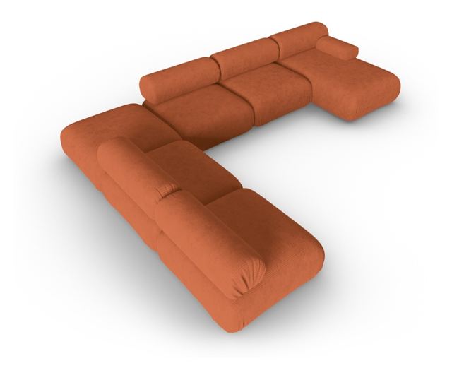 Windsor & Co Kepler Модулен ъглов диван, цвят керемида