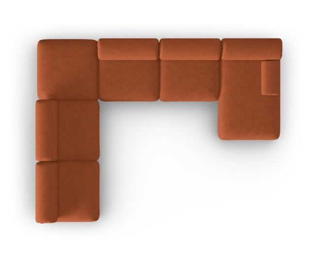 Windsor & Co Kepler Модулен ъглов диван, цвят керемида
