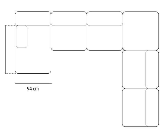 Модулен ъглов диван Windsor & Co, Kepler, тъмно бежов