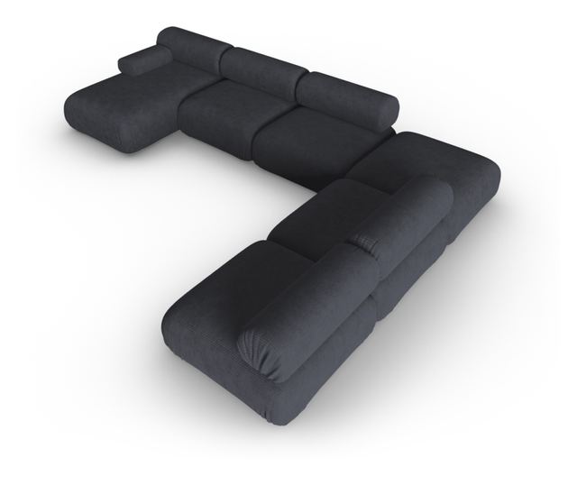 Windsor & Co Kepler Модулен ъглов диван, черен