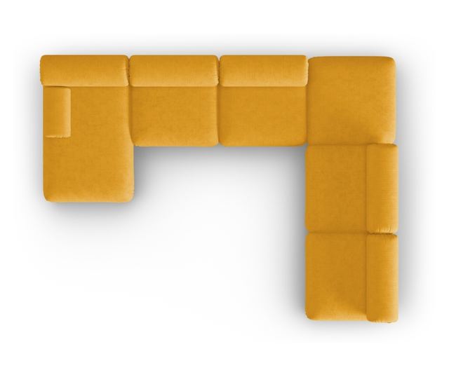Windsor & Co Модулен ъглов диван, Kepler, цвят горчица