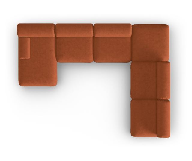 Windsor & Co Kepler Модулен ъглов диван, цвят керемида