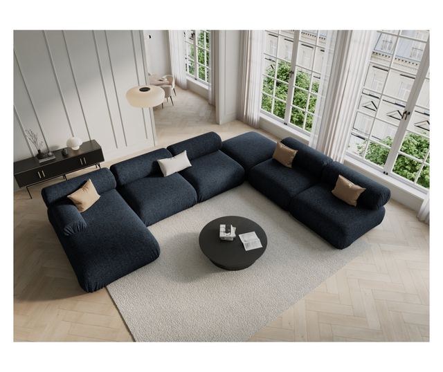 Windsor & Co Kepler Модулен ъглов диван, кралско синьо