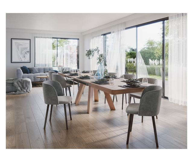 Разтегателна маса Windsor & Co, Njal, естествен дъб, цвят дъб