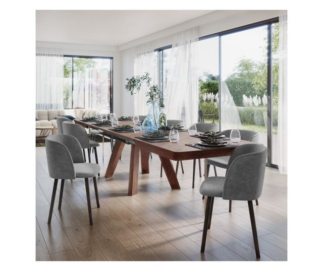 Разтегателна маса Windsor & Co, Njal, тъмен дъб