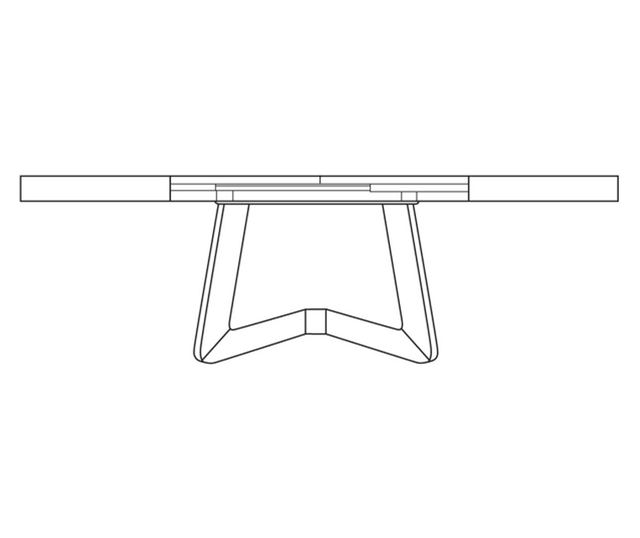 Разтегателна маса Windsor & Co, Nodi, цвят черен дъб