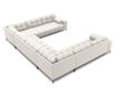Ъглов диван Cosmopolitan Design Bali Light Beige с U-образна форма