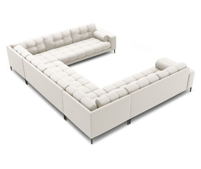 Ъглов диван Cosmopolitan Design Bali Light Beige с U-образна форма