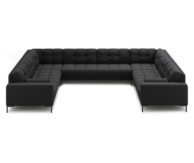 Ъглов диван Cosmopolitan Design Bali U-форма, тъмно сив