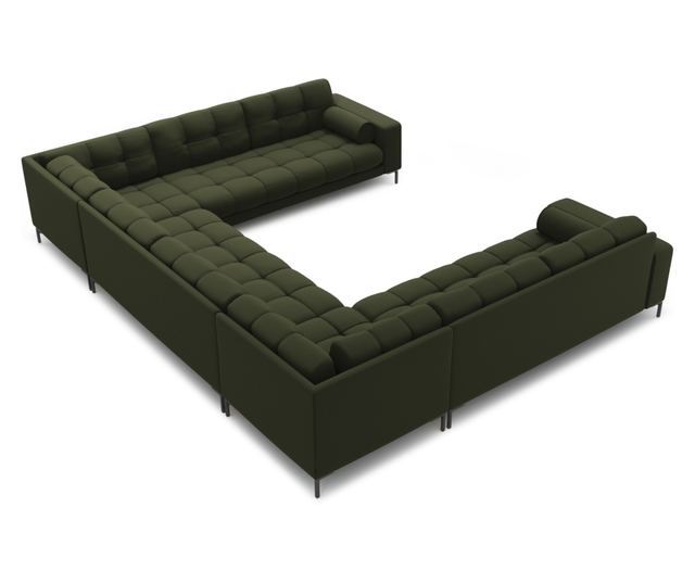 U-образен диван Cosmopolitan Design, Bali, зелен