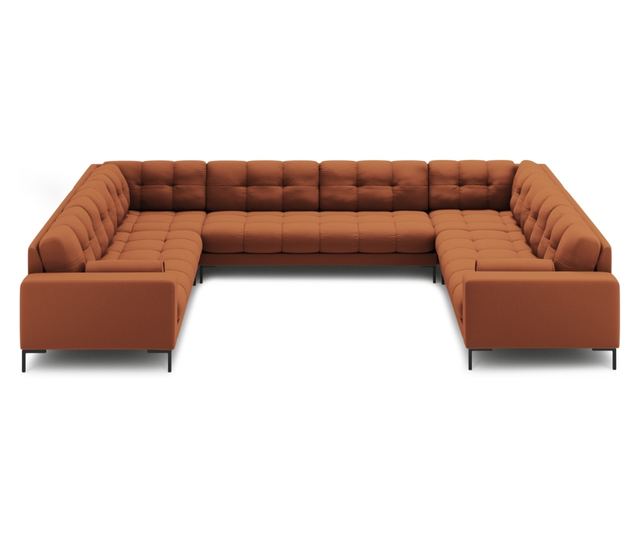 Ъглов диван Cosmopolitan Design Bali с U-образна форма, цвят керемида